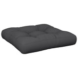 Pallet Cushion Black 50x50x12 cm Fabric - Front View