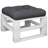 Pallet Cushion Black 50x50x12 cm Fabric - Side View