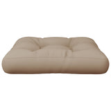 Pallet Cushion Taupe 50x50x12 cm Fabric - Top-Down View
