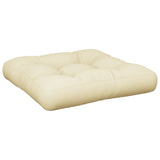 Pallet Cushion Cream 60x60x12 cm Fabric - Front View