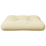 Pallet Cushion Cream 60x60x12 cm Fabric - Top-Down View