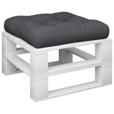 Pallet Cushion Black 60x60x12 cm Fabric - Side View