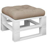 Pallet Cushion Taupe 60x60x12 cm Fabric - Side View