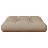 Pallet Cushion Taupe 60x60x12 cm Fabric - Top-Down View