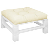 Pallet Cushion Cream 70x70x12 cm Fabric - Side View