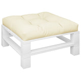 Pallet Cushion Cream 80x80x12 cm Fabric - Side View