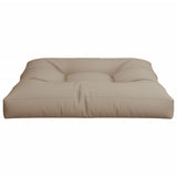 Pallet Cushion Taupe 80x80x12 cm Fabric - 45-Degree Angle