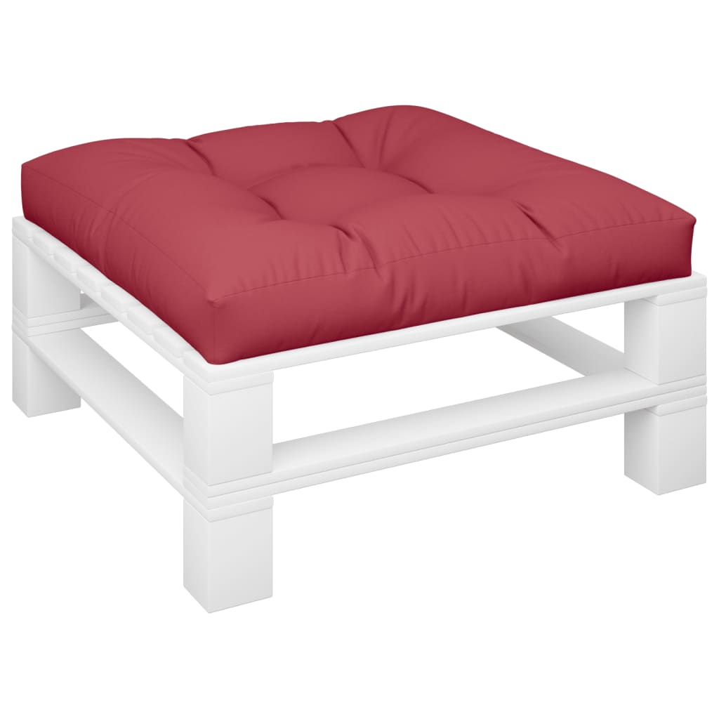 Pallet Cushion Wine Red 80x80x12 cm Fabric