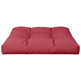 Pallet Cushion Wine Red 80x80x12 cm Fabric - Top-Down View