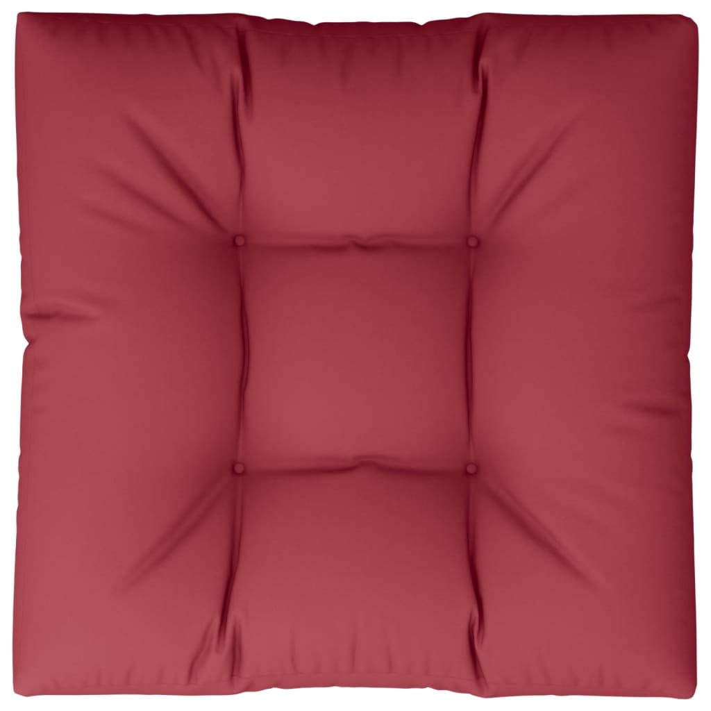 Pallet Cushion Wine Red 80x80x12 cm Fabric