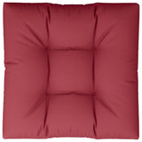 Pallet Cushion Wine Red 80x80x12 cm Fabric - Rear View