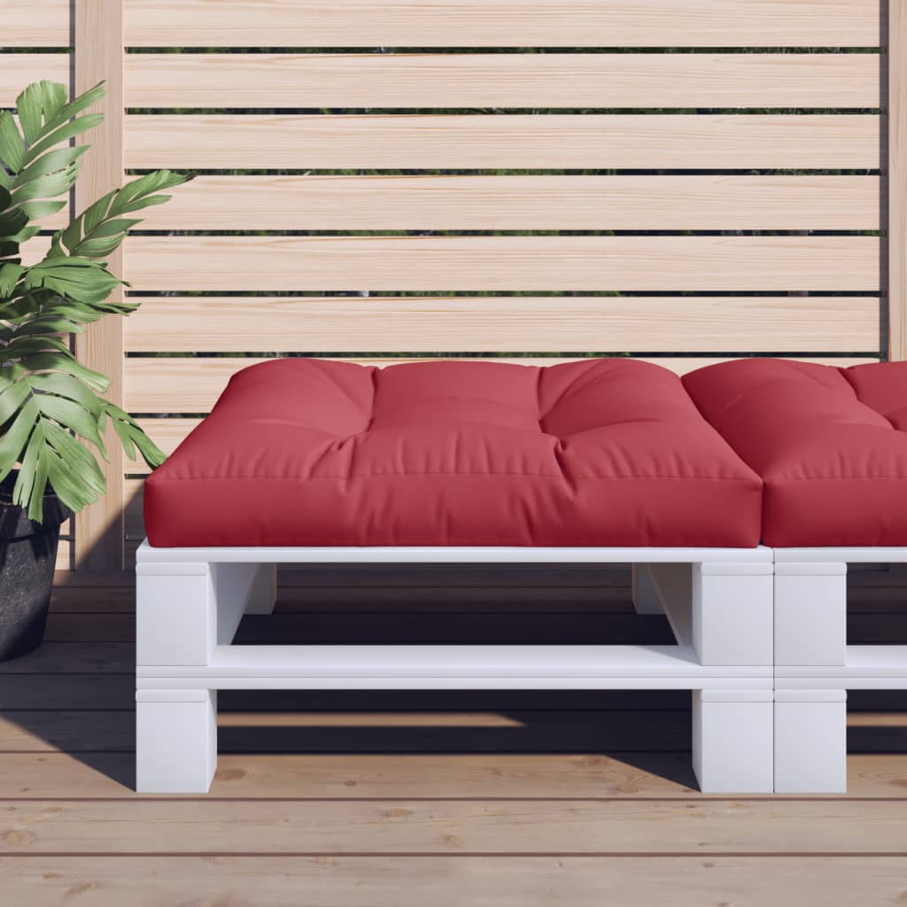 Pallet Cushion Wine Red 80x80x12 cm Fabric
