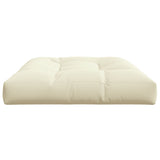 Pallet Cushion Cream 120x80x12 cm Fabric - 45-Degree Angle