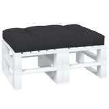 Pallet Cushion Black 120x80x12 cm Fabric - Side View