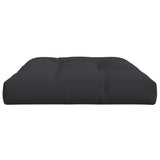 Pallet Cushion Black 120x80x12 cm Fabric - 45-Degree Angle
