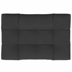 Pallet Cushion Black 120x80x12 cm Fabric