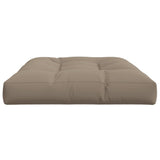 Pallet Cushion Taupe 120x80x12 cm Fabric - 45-Degree Angle