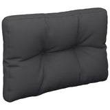Pallet Cushion Black 50x40x12 cm Fabric - Top-Down View
