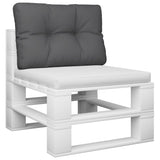 Pallet Cushion Anthracite 60x40x12 cm Fabric - Side View