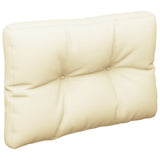 Pallet Cushion Cream 60x40x12 cm Fabric - Top-Down View