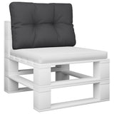 Pallet Cushion Black 60x40x12 cm Fabric - Side View