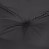 Pallet Cushion Black 60x40x12 cm Fabric - Low Angle
