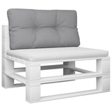 Pallet Cushion Grey 70x40x12 cm Fabric