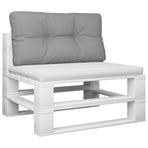 Pallet Cushion Grey 70x40x12 cm Fabric
