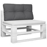 Pallet Cushion Anthracite 80x40x12 cm Fabric - Side View