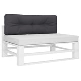 Pallet Cushion Anthracite 120x40x12 cm Fabric - Side View