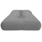 Pallet Cushion Grey 120x40x12 cm Fabric