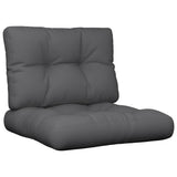 Pallet Cushions 2 pcs Anthracite Fabric - Front View
