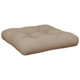 Pallet Cushions 2 pcs Taupe Fabric - Top-Down View