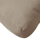 Pallet Cushions 2 pcs Taupe Fabric - Close-Up Angle