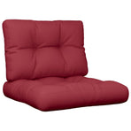 Pallet Cushions 2 pcs Wine Red Fabric