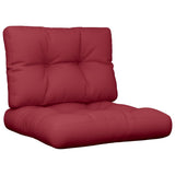 Pallet Cushions 2 pcs Wine Red Fabric - Front View