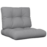 Pallet Cushions 2 pcs Grey Fabric - Front View