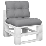 Pallet Cushions 2 pcs Grey Fabric - Side View