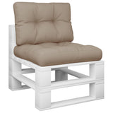 Pallet Cushions 2 pcs Taupe Fabric - Side View