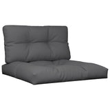 Pallet Cushions 2 pcs Anthracite Fabric - Front View