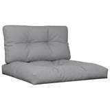 Pallet Cushions 2 pcs Grey Fabric - Front View