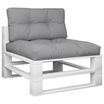 Pallet Cushions 2 pcs Grey Fabric