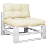 Pallet Cushions 2 pcs Cream Fabric - Side View
