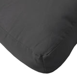Pallet Cushions 2 pcs Black Fabric - Close-Up Angle