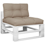 Pallet Cushions 2 pcs Taupe Fabric - Side View