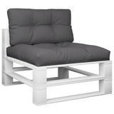 Pallet Cushions 2 pcs Anthracite Fabric - Side View