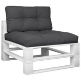 Pallet Cushions 2 pcs Black Fabric - Side View