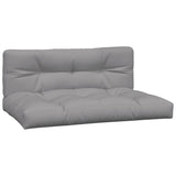 Pallet Cushions 2 pcs Grey Fabric - Front View