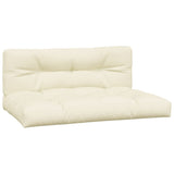 Pallet Cushions 2 pcs Cream Fabric - Front View