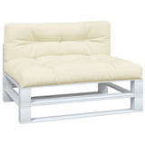 Pallet Cushions 2 pcs Cream Fabric - Side View